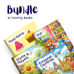 Around Europe & Everyday Favorites Bundle – 10 Coloring Books