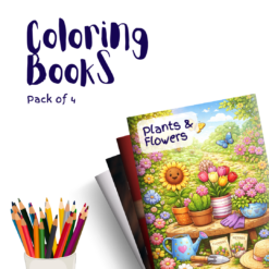 Plants and Flowers – 4 Coloring Books