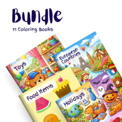 Festive Fun & European Adventures Bundle – 11 Coloring Books